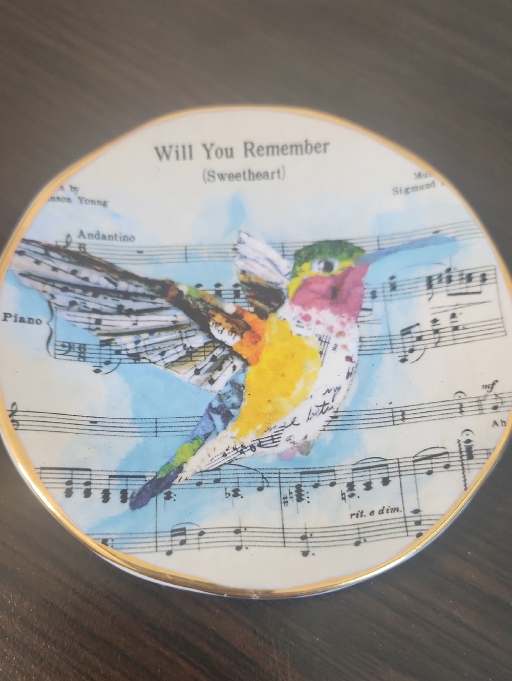 Hummingbird Small Ceramic Dish